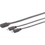 SHIVERPEAKS S/CONN maximum connectivity USB-C sieviešu uz 2x USB Micro-B vīriešu Y-sadalītāja adaptera kabelis, USB 2.0, 0,3m, melns 13-20021