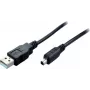 SHIVERPEAKS USB 2.0 Mini kabelis, USB-A vīrišķais uz Mini USB-B vīrišķo, 1,0 m, melns 11004995