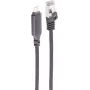 SHIVERPEAKS USB-C uz Gigabit Ethernet adaptera kabelis, 2m, alumīnija, melns (BS14-51035)