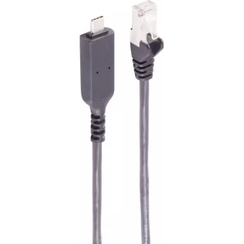 SHIVERPEAKS USB-C uz Gigabit Ethernet adaptera kabelis, 7,5 m, melns (BS13-51065)