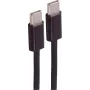 SHIVERPEAKS USB-C uz USB-C pīts uzlādes kabelis, 60W PD, USB 2.0, 2m, melns BS14-21035