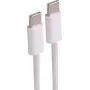 SHIVERPEAKS USB-C uz USB-C uzlādes kabelis, 2.0, 60W, balts, pīts tekstils, 2m (BS14-21036)