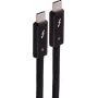SHIVERPEAKS USB-C uz USB-C Thunderbolt 5 UltraFlex kabelis, 240W, 2m, melns BS13-75035