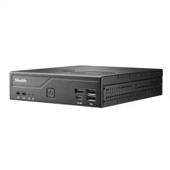 Shuttle DH810S plānais datora barebone, S1851 (Intel H810), DDR5, DisplayPort, HDMI, M.2, GbE LAN, 8x USB, COM