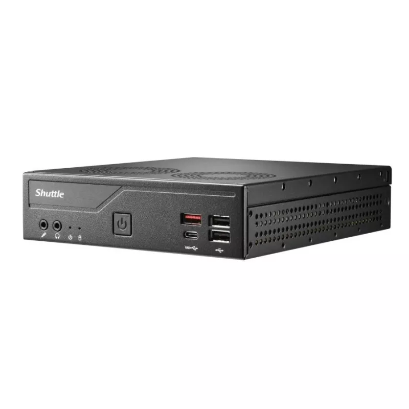 Shuttle DH810S plāns PC barebone, LGA1150, Intel H81, DDR3L, HDMI, DP, M.2, divi GbE, 8x USB, COM, 24/7