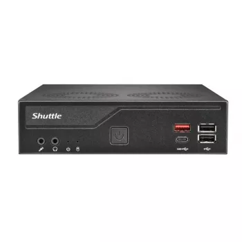 Shuttle DH810S plānais datora barebone, S1851 (Intel H810), DDR5, DisplayPort, HDMI, M.2, GbE LAN, 8x USB, COM