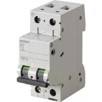 Siemens 5SL4516-6 2 polu 16 A C raksturlīknes miniatūrais automātslēdzis, 230/400 V AC, 6 kA