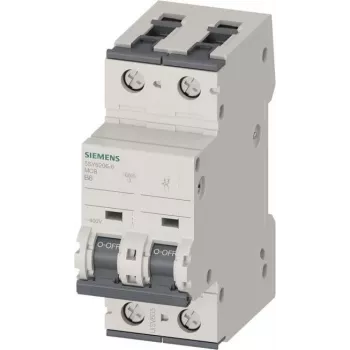 SIEMENS 5SY62066 automātiskais slēdzis 2 polu 6A B raksturlīkne 6kA DIN sliedes automātiskais slēdzis