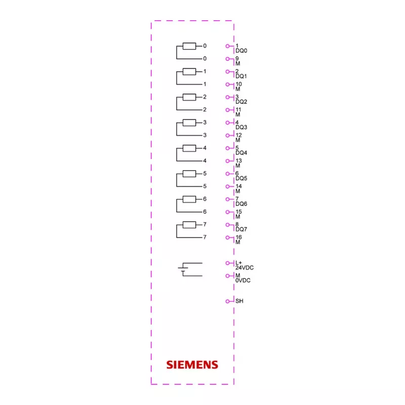 Siemens SIMATIC ET 200SP digitālo izeju modulis DQ 8x24VDC 6ES7132-6BF01-0CA0