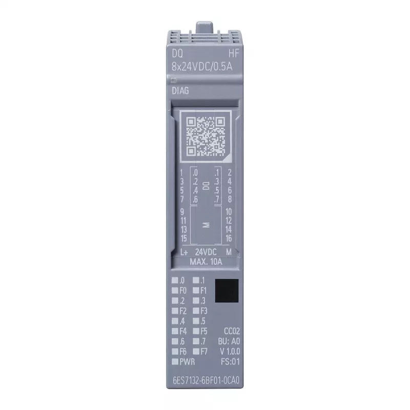 Siemens SIMATIC ET 200SP digitālo izeju modulis DQ 8x24VDC 6ES7132-6BF01-0CA0