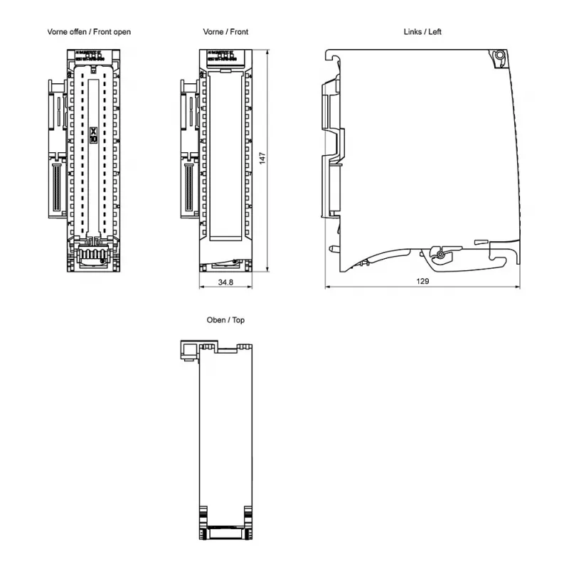 Siemens SIMATIC S7-1500 analogo ieeju modulis AI 8xU/I/RTD/TC 16 bitu - 6ES7531-7KF00-0AB0
