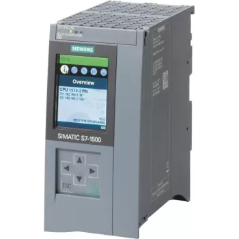 Siemens SIMATIC S7-1500 CPU 1515-2 PN Standarta CPU 500 KB programmas atmiņa 3 MB datu atmiņa 2 PROFINET saskarnes