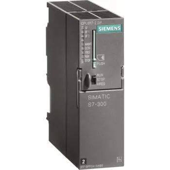 Siemens SIMATIC S7-300 CPU 317-2 DP, 1 MB darba atmiņa, MPI/DP un PROFIBUS DP saskarnes, 24V DC, DIN sliedes montāža 6ES73172AK140AB0