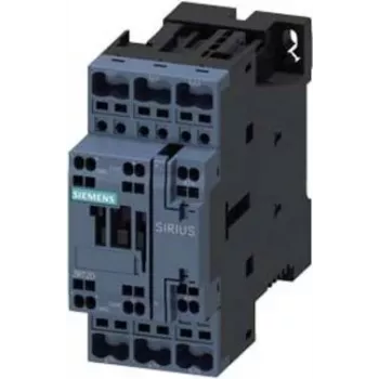 Siemens SIRIUS 3RT2 3-polų galios kontaktorius, 37 A, 24 V DC spole, skrūvės gnybtai, 1NO+1NC 3RT20272BB40