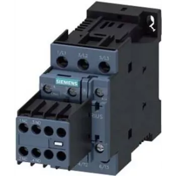 SIEMENS SIRIUS 3RT2026-1BB44 Kontaktors, 3 polu, 25 A, 11 kW, 24 V DC spole, skrūvju spailes