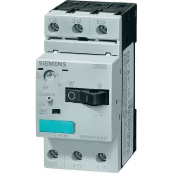 Siemens SIRIUS 3RV1011-0JA10 motora palaidēja aizsargs, 0,7-1,1 A, 3 polu, skrūvju spailes