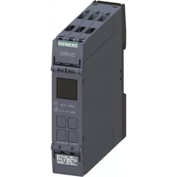 SIEMENS SIRIUS 3UG5625-1CW30 Atlikušās strāvas monitoringa relejs, AC/DC jutīgs, 24-240 V AC/DC, 1 kanāls, digitālais LCD, 2 pārslēgšanas kontakti
