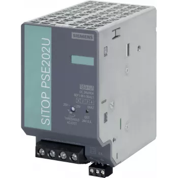 Siemens SITOP PSU8600 bufera modulis 6EP1961-3BA21, 24 V DC, 100 W, 200 ms, uz kondensatoriem balstīts, DIN sliedei