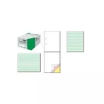 SIGEL 91300 Nepārtraukts datorpapīrs, A4 3-daļu bezoglekļa, 240 veidlapas, 60/53/57 gsm, Tukšs, 12 collu platums
