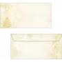 SIGEL DU083 Graceful Christmas DIN garā aploksne, ar līmes slēgu, 90 g/m² speciālais papīrs, tintes/lāzera/kopētāja printeriem, balta ar svētku dizainu, 25 aploksnes