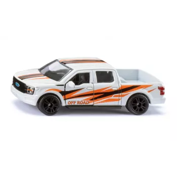 SIKU Ford F-150 Raptor 1:55 Lietā metāla modeļa transportlīdzeklis Balts/Orangžs