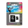 Silicon Power 64GB microSDXC UHS-I Class 10 U1 V10 atmiņas karte
