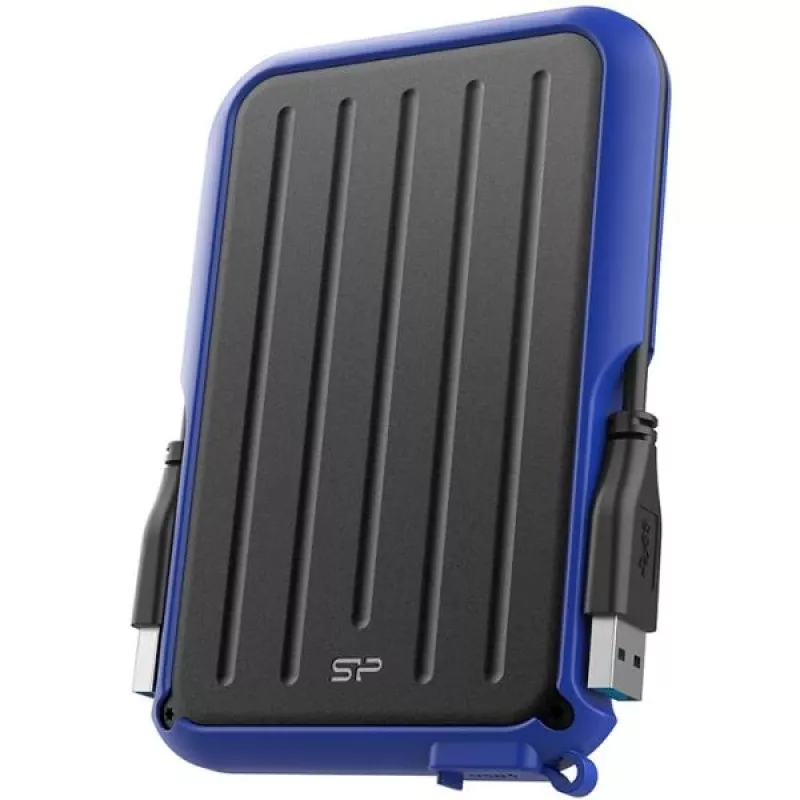 Silicon Power Armor A66 1TB ārējais cietais disks USB 3.2 Gen 1, izturīgs, IPX4 ūdensizturīgs, melns ar sarkaniem akcentiem