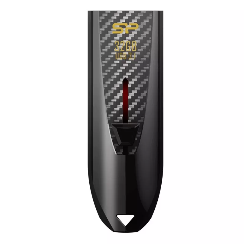 Silicon Power Blaze B25 32GB USB 3.2 Gen 1 zibatmiņa, ievelkams savienotājs, melna