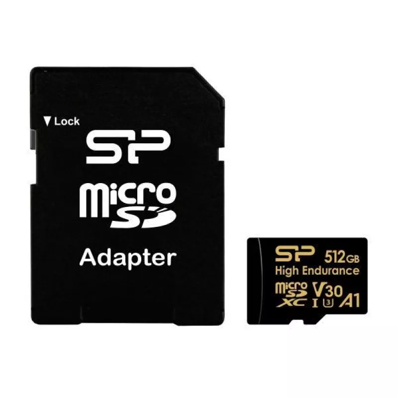 Silicon Power Golden Series 64GB microSDXC atmiņas karte, UHS-I U3, V30, A1, lasīšana līdz 100 MB/s, rakstīšana 80 MB/s, ar SD adapteri