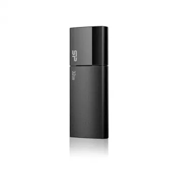 Silicon Power SP032GBUF2U05V1K 32GB USB 2.0 zibatmiņa - ievelkams dizains bez vāciņa, melna