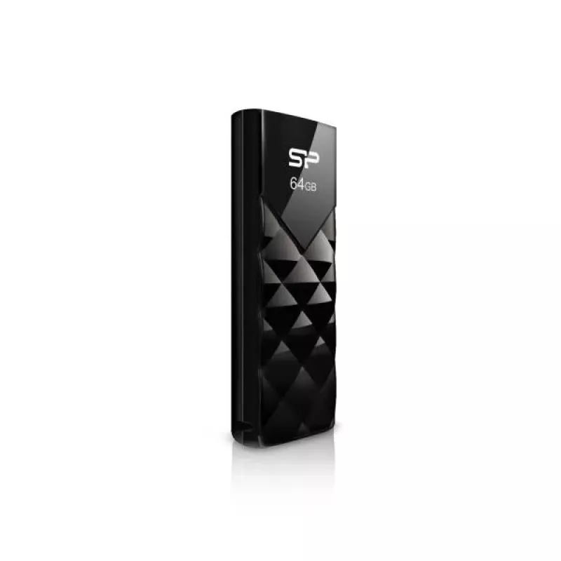 Silicon Power SP064GBUF2U03V1K Blaze B10 64GB USB 2.0 zibatmiņa, melna, ievelkama