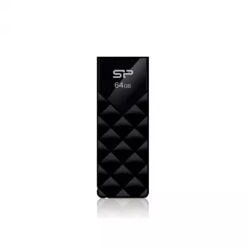 Silicon Power SP064GBUF2U03V1K Blaze B10 64GB USB 2.0 zibatmiņa, melna, ievelkama
