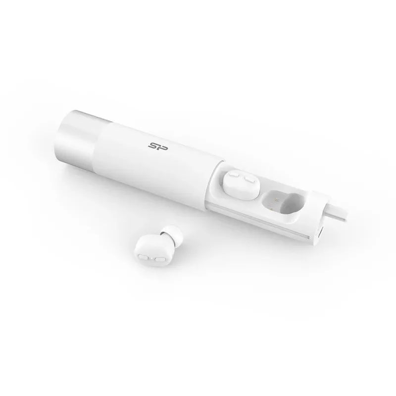 Silicon Power SP5MWASYBP81BT0W 10000mAh Power Bank ar iebūvētu USB-C kabeli - balts