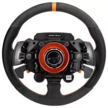Simagic Zeus Sport stūres rats - 300mm zamšādas loka, CNC alumīnijs, RGB pogas, divi oglekļa šķiedras magnētiskie pārslēgi, bezvadu, 50mm QR