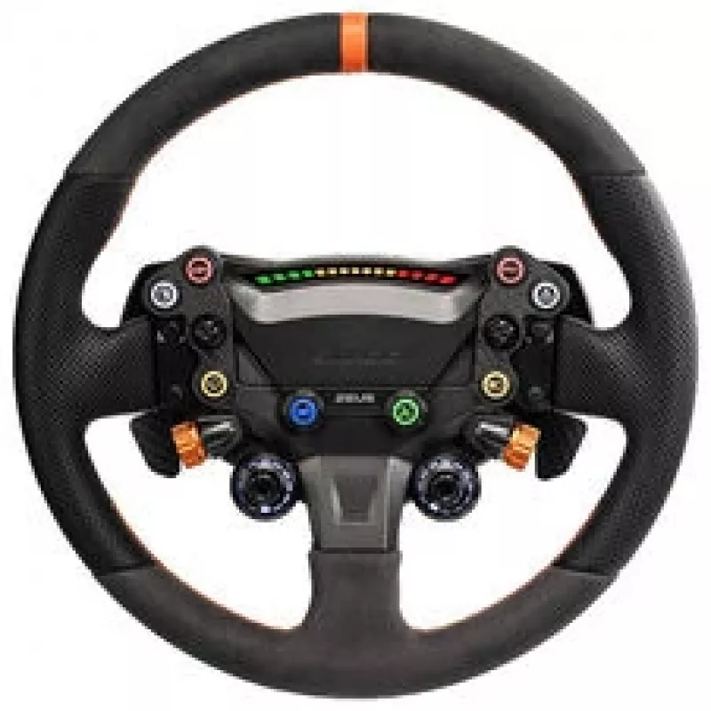 Simagic Zeus Sport stūres rats - 300mm zamšādas loka, CNC alumīnijs, RGB pogas, divi oglekļa šķiedras magnētiskie pārslēgi, bezvadu, 50mm QR