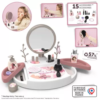 SIMBA-DICKIE My Beauty Studio Interaktīvā rotaļu tualetes galdiņš ar apgaismotu spoguli un 10 aksesuāriem bērniem vecumā no 3 līdz 6 gadiem
