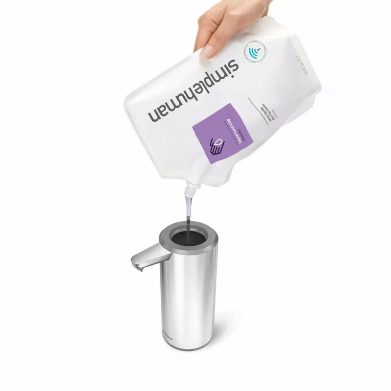 simplehuman Rechargeable Sensor Soap Dispenser 266 ml, Brushed Stainless Steel