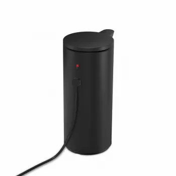 simplehuman ST1084 Sensoru ziepju dozators, melns nerūsējošais tērauds, 266 ml, bezkontakta automātiskais, infrasarkanais kustības sensors, regulējams tilpums, aizsērēšanas izturīgs sūknis, pret pirkstu nospiedumiem