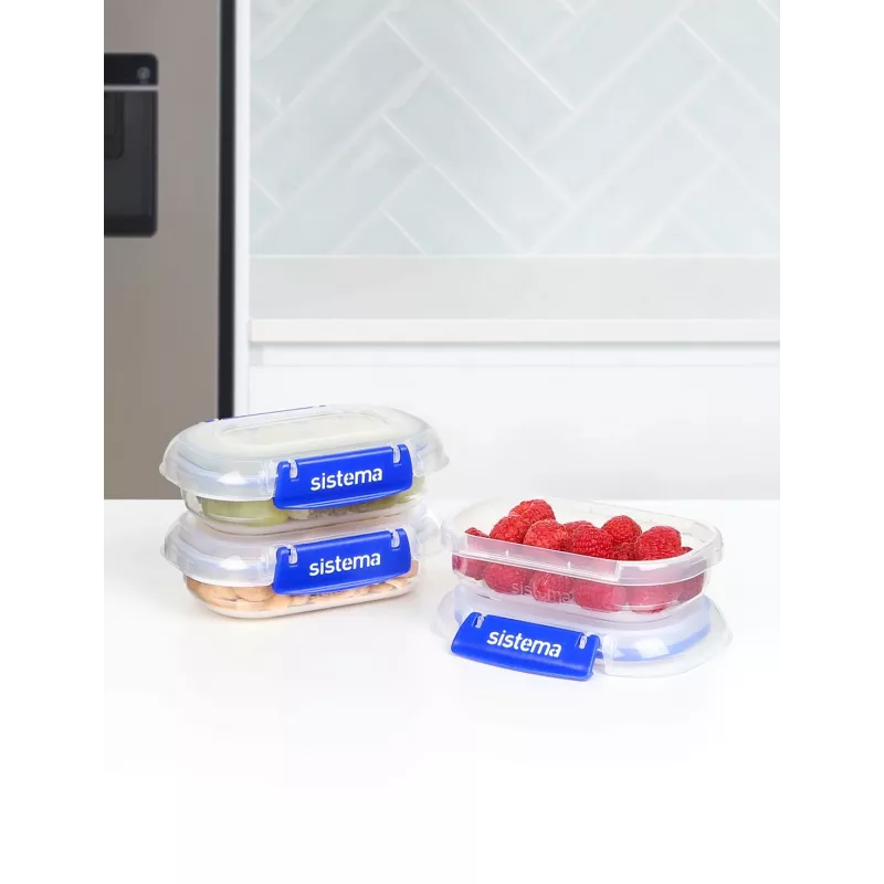 Sistema Plastics 881523 Taisnstūra trauks 0.18L Caurspīdīgs 88mm