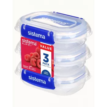 Sistema Plastics 881523 Taisnstūra trauks 0.18L Caurspīdīgs 88mm