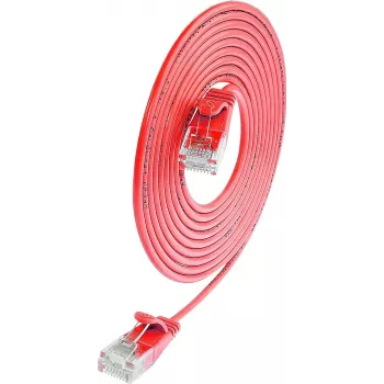 Wirewin Cat.6 SLIM-Light U/UTP tīkla kabelis, 0,5 m, sarkans (PKW-LIGHT-K6 0.5 RT)