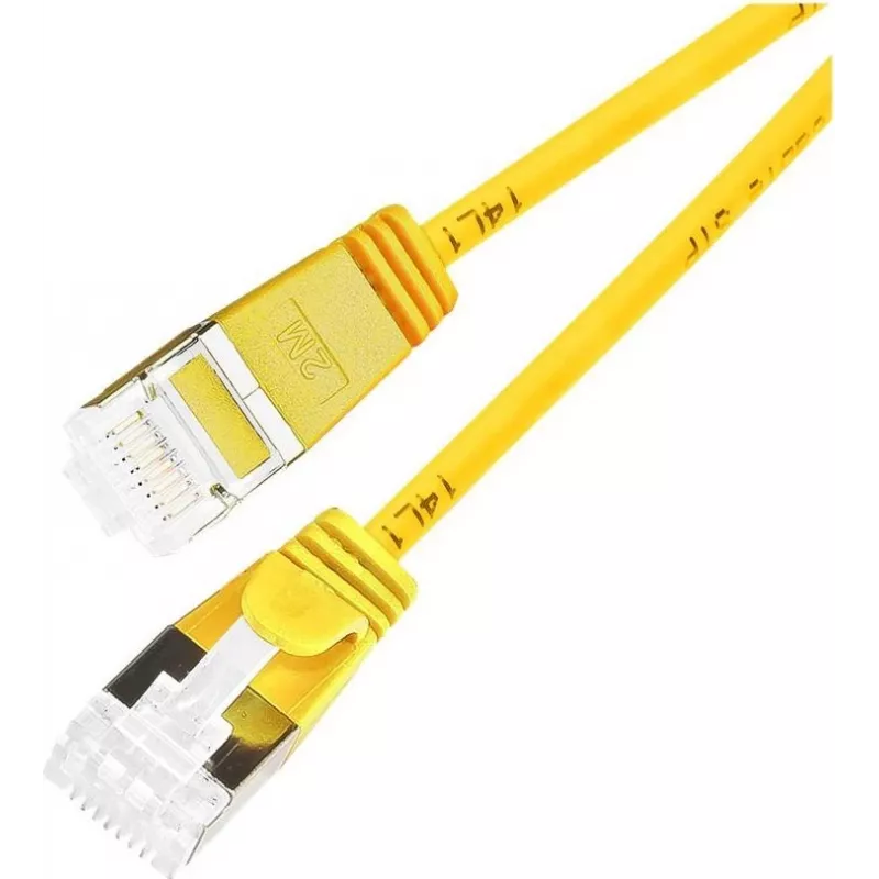 Wirewin Cat 6a U/FTP slaids savienojuma kabelis, dzeltens, 3.0m, 10G, PoE++ PKW-LIGHT-STP-K6A 3.0 GE