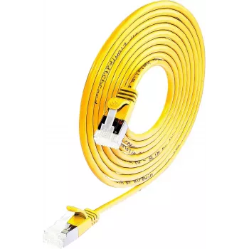Wirewin Cat 6a U/FTP slaids savienojuma kabelis, dzeltens, 3.0m, 10G, PoE++ PKW-LIGHT-STP-K6A 3.0 GE