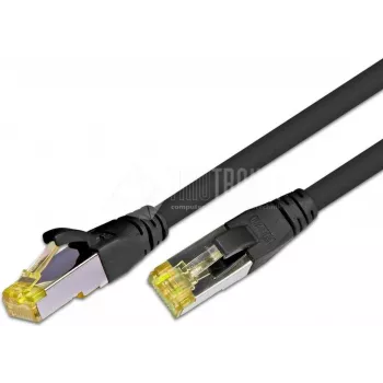 Wirewin Cat6a S/FTP tīkla savienojuma kabelis, 4m, melns, RJ45, 10Gbps, 500MHz, varš, PVC apvalks, zeltīti kontakti, PoE++ atbalsts PKW-PIMF-KAT6A 4.0 SW