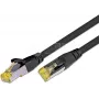 Wirewin Cat6a S/FTP tīkla savienojuma kabelis, 4m, melns, RJ45, 10Gbps, 500MHz, varš, PVC apvalks, zeltīti kontakti, PoE++ atbalsts PKW-PIMF-KAT6A 4.0 SW