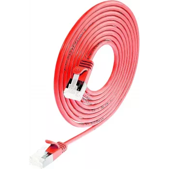Wirewin Cat6a U/FTP plānais savienojuma kabelis 0,5m sarkans PKW-LIGHT-STP-K6A 0.5 RT
