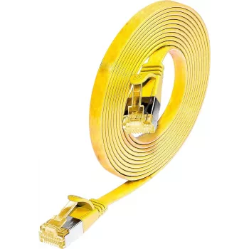 Wirewin Cat6a U/FTP Slim savienojuma kabelis, 0,5m, dzeltens, RJ45, 10GbE, 500MHz PKW-STP-SLIM-K6A 0.5 GE