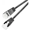 Wirewin Light tīkla kabelis apaļš U/FTP Cat 6a melns 0,5m slaids elastīgs PoE (PKW-LIGHT-STP-K6A 0.5 SW)