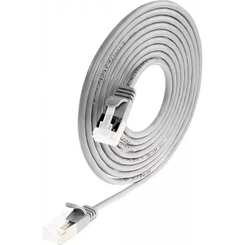 Wirewin Slim apaļš U/FTP Cat 6a savienojuma kabelis, pelēks, 0,5 m, 10 Gbps, PoE++ PKW-LIGHT-STP-K6A 0.5
