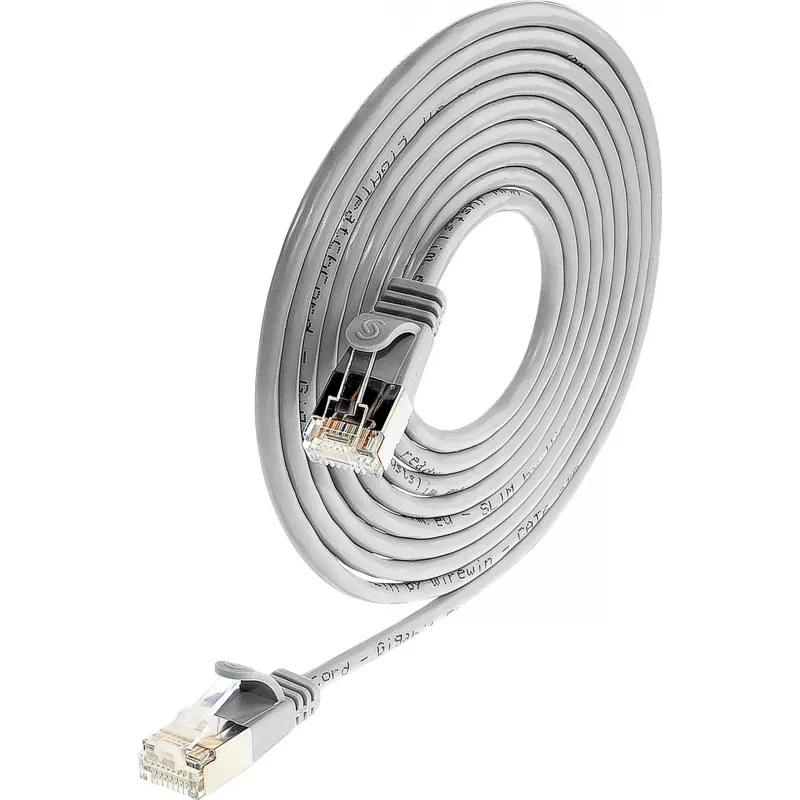 Wirewin SLIM SL6 7,5 m Cat.6 Slim-Light U/FTP savienojuma kabelis, pelēks (PKW-LIGHT-STP-K6 7.5)